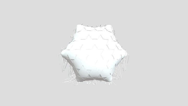 六边形皮布抱枕 3D Model
