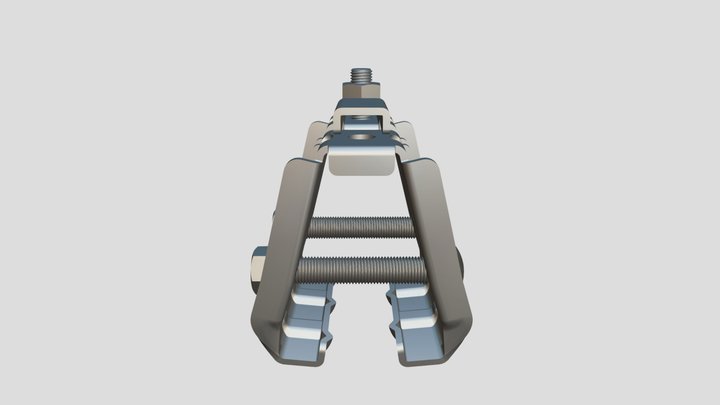 K-2｜ハゼ式折版用 雪止金具 3D Model