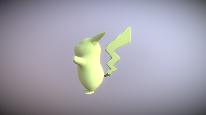 Low Poly Pikachu 3D Model