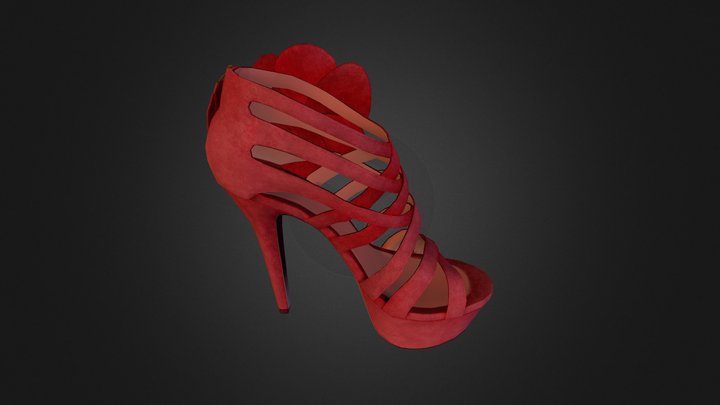 Straps_Ankle_Heels5 3D Model
