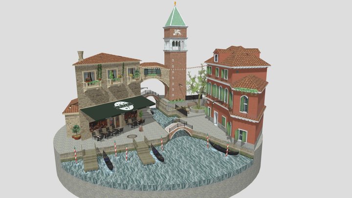 City Scene Venice 3D Model