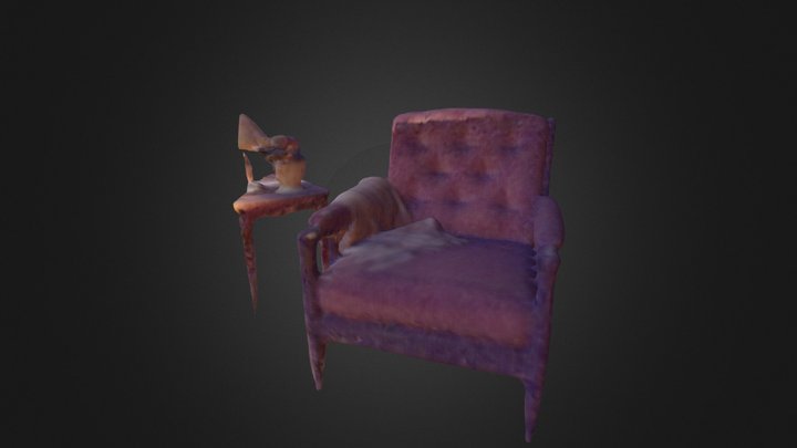 Chair captures in extreme low light conditions 3D Model