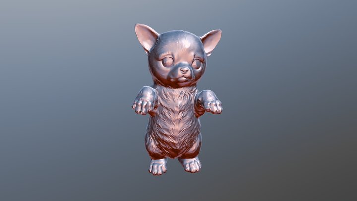 Chihuahuabeeldje Reduced 100K 3D Model
