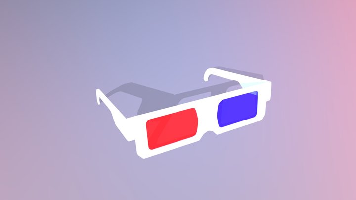 Glasses blue and red 3D Model