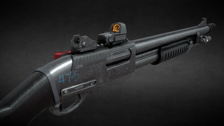Remington 870 Shotgun 3D Model