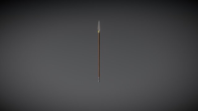 Low-Poly Spear 3D Model