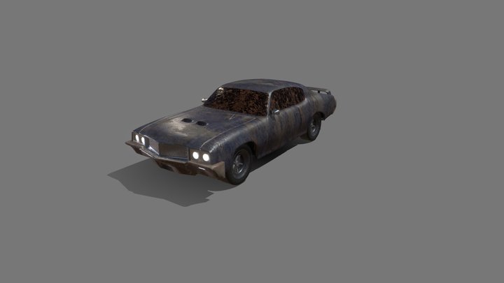 Old Buick GSX 1970 3D Model