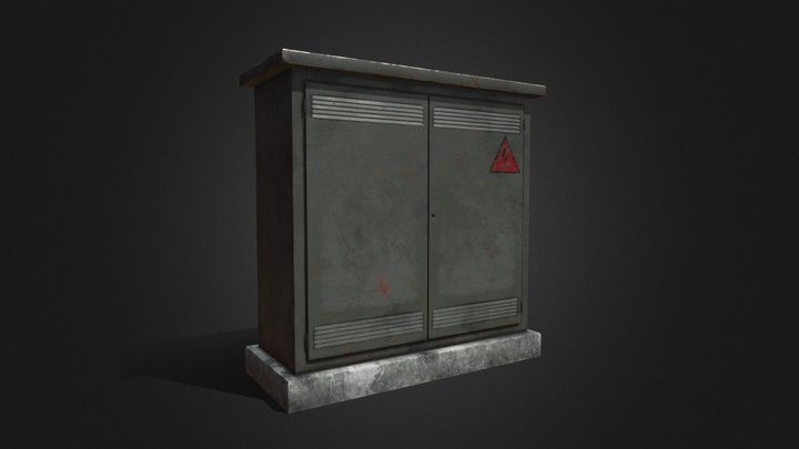 Electric Box Street game ready prop 3D Model