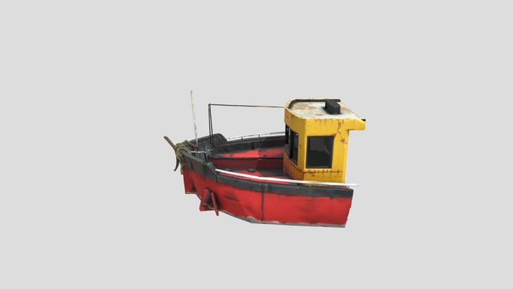 Colorful Boat Room 3D Model