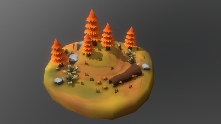 Diorama Autumn 3D Model