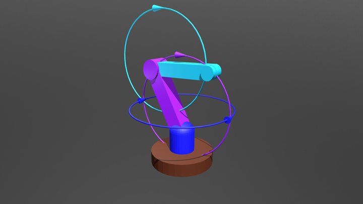 Kinematický reťazec RRR 3D Model