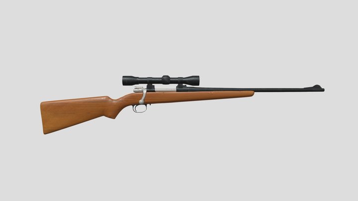 Bolt Action Rifle 3D Model