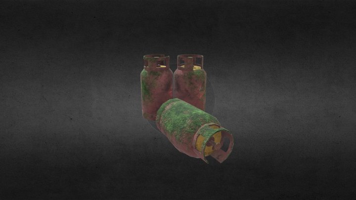 Abandoned gas cylinder 3D Model