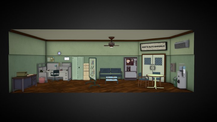 Office Assets 3D Model