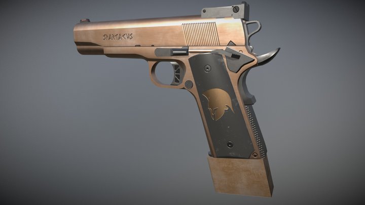 1911 spartacus .. game ready 3D Model
