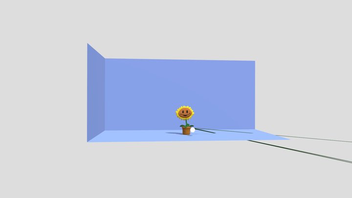 Plants vs Zombies Sunflower Rigged 3D Model