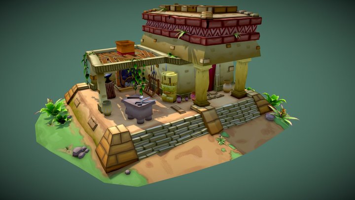 Mayan Blacksmith 3D Model