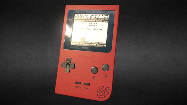 Gameboy Pocket 3D Model