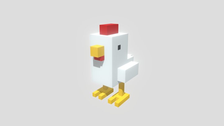 Crossy Road Chicken 3D Model