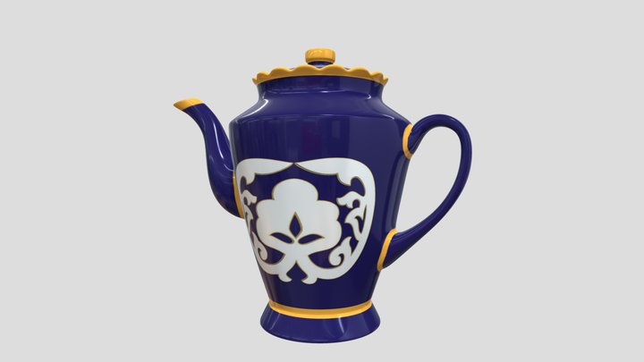 A kettle to Uzbek milliy Choynak Uzunchoq 3D Model