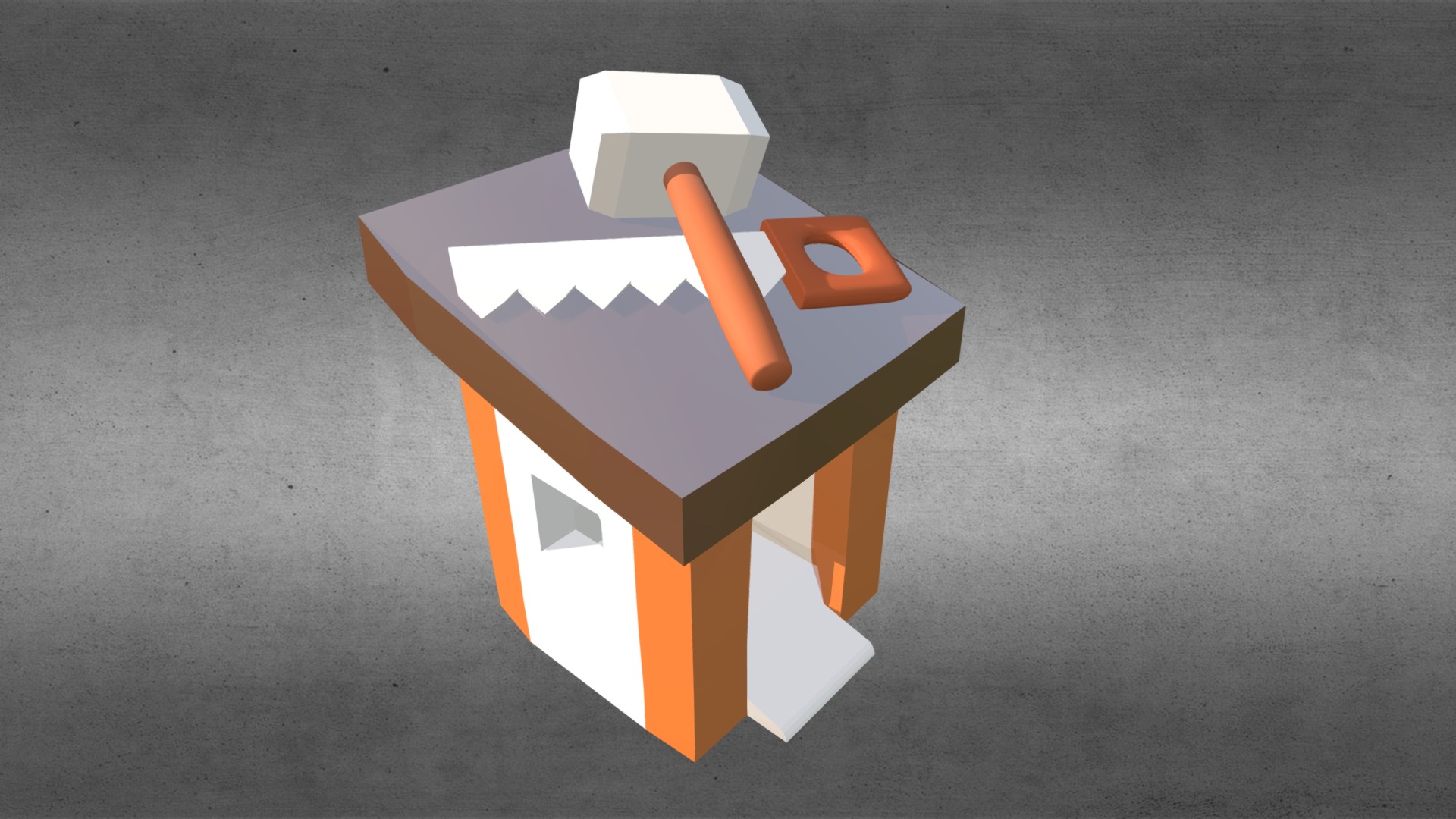 3D model Buider Hut Clash of Clans - This is a 3D model of the Buider Hut Clash of Clans. The 3D model is about a paper cut out of a letter.