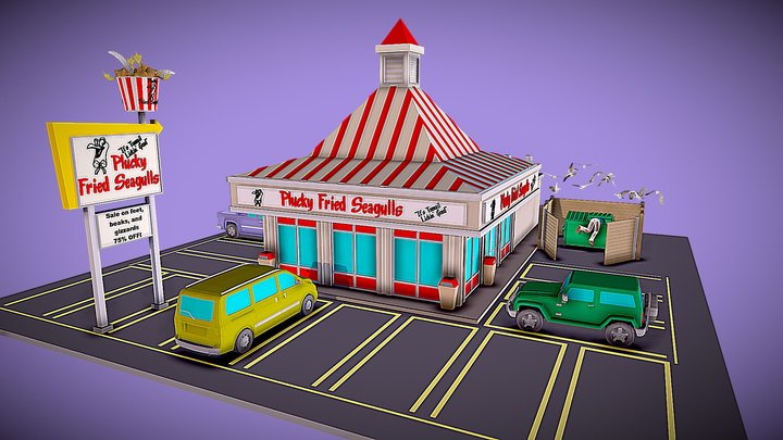 Plucky Fried Seagulls Resturant – Gratis 3D-model STL