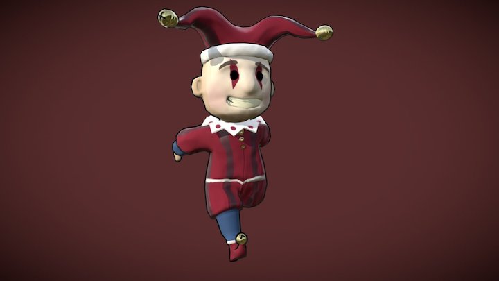 Jester Character Run 3D Model