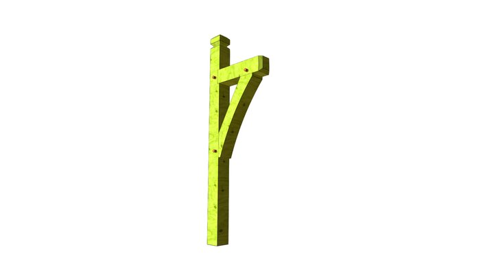 Timber Frame Maibox Post Plan 3D Model