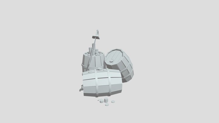 Random pirate themed objects 3D Model