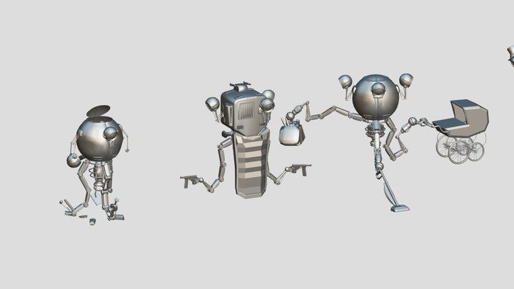 XYZ Homework. Secondary forms. Mr. Handy 3D Model