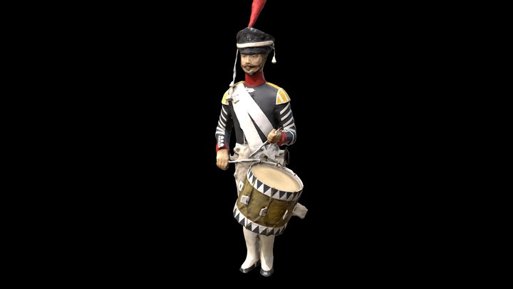 Drummer of the Revel infantry regiment 3D Model