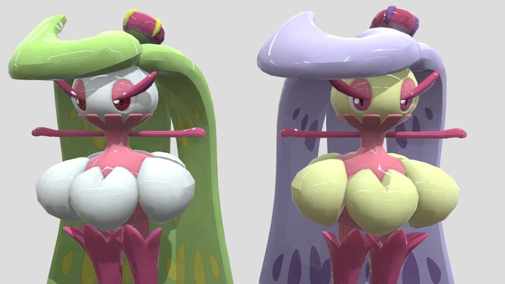 tsareena and tsareena shiny 3D Model