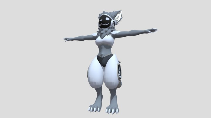 Female_Protogen 3D Model