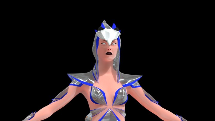 Female Mage 3D Model