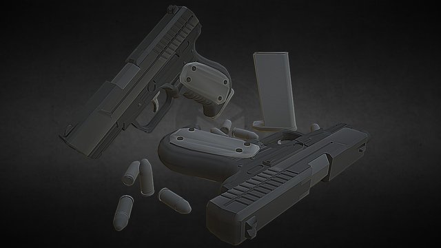 HandGun 3D Model