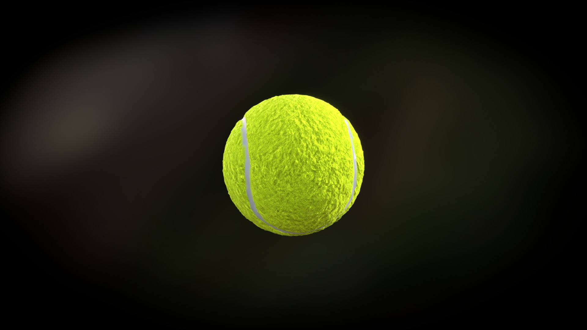 3D model tennisball - This is a 3D model of the tennisball. The 3D model is about a lime on a black background.