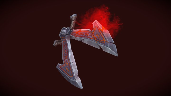 Blazing war-scissors 3D Model