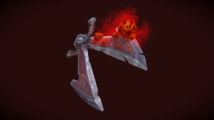 Blazing war-scissors 3D Model