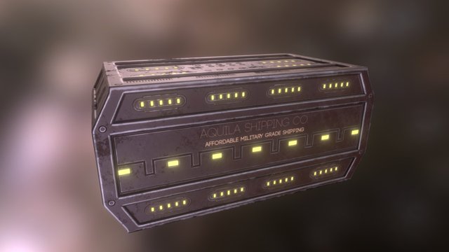 Aquila Military Grade Sci-Fi Shipping Container 3D Model