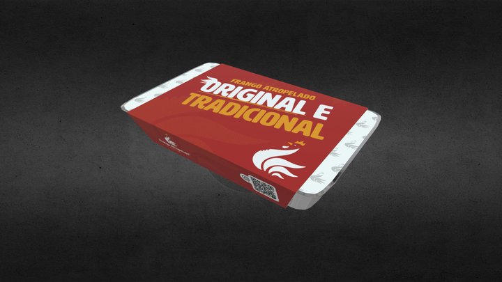 Frango Atropelado - Embalagem Cinta Red 3D Model