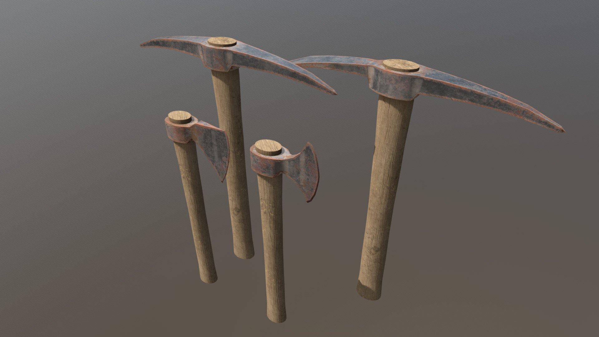 Pick Axe And Hatchets Download Free 3d Model By Caboose3d 8396390