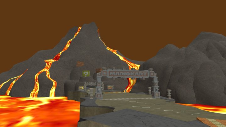 Mario Kart 8 - Wii Grumble Volcano – Modello 3D gratuito STL