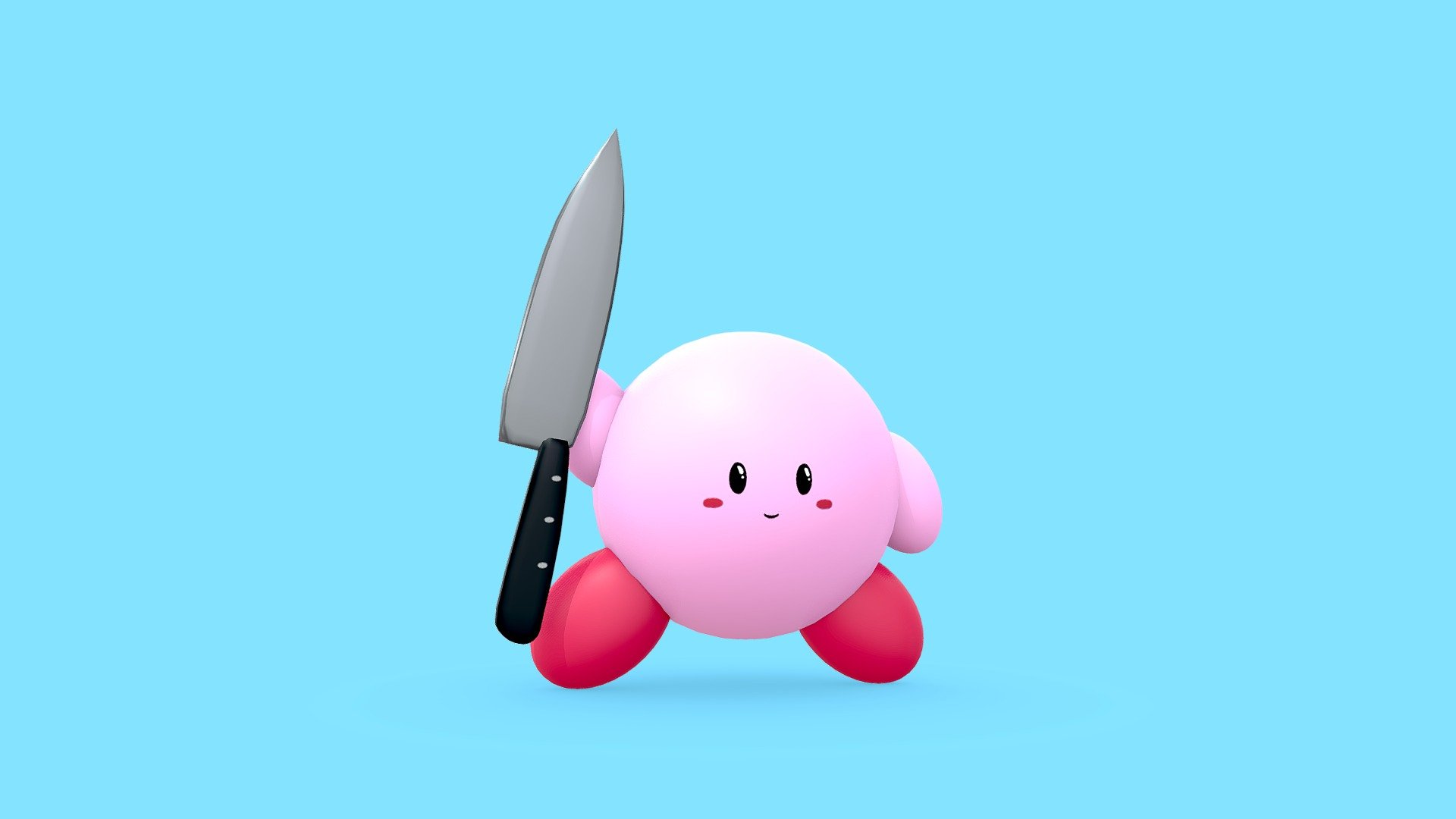 Kirby with Knife - 3D model by Xanthe Pollard (@xanthe2356) [839906e]