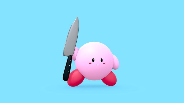 Kirby with Knife 3D Model