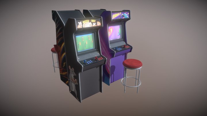 Arcade Gaming Machine | Game Ready HQ Prop – Free 3D Model STL