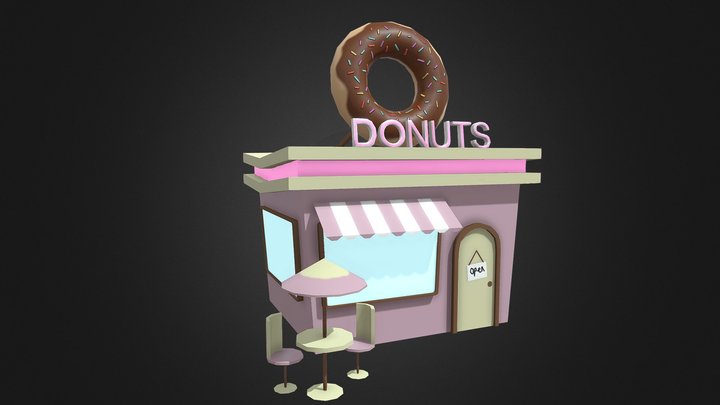 Donut Stall 3D Model