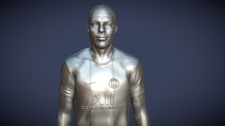 Messi Ronaldo Neymar pack ready for full color 3D printing 3D model 3D  printable