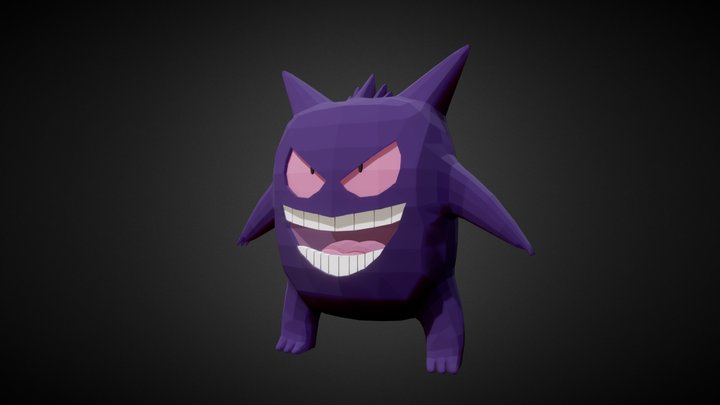 3D model Pokemon Gengar VR / AR / low-poly