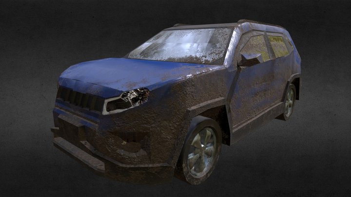 Dirty Jeep Compass 2017 3D Model