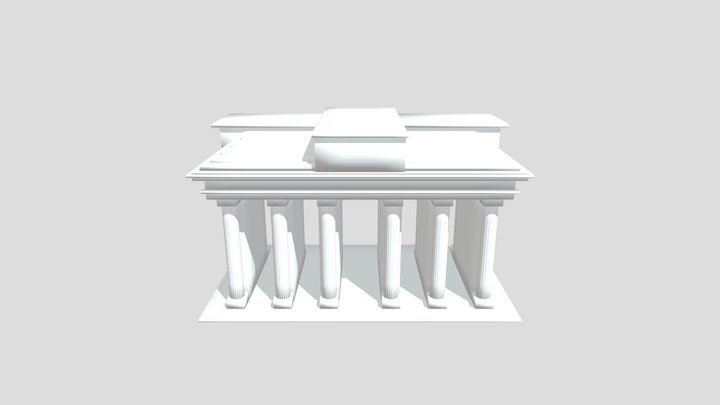 Brandenburg gate ( no horses or chariot ) 3D Model